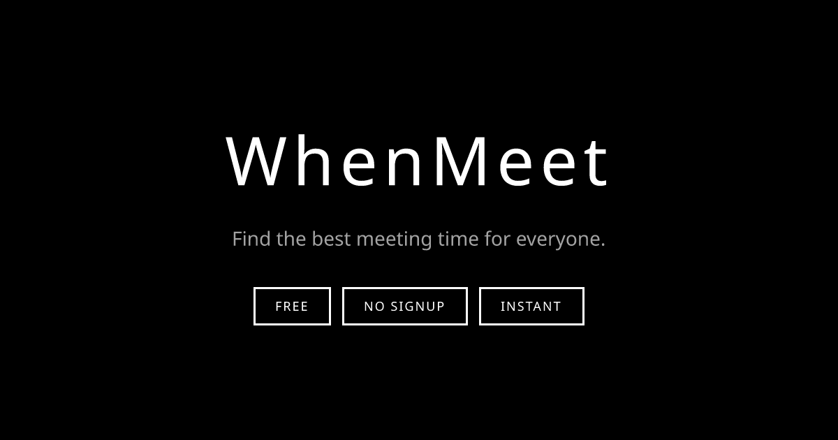 WhenMeet - Free Group Scheduling Tool | Find the Best Meeting Time